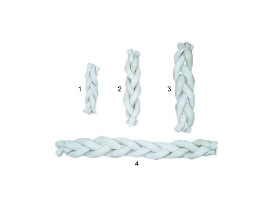 White Rawhide Braid Rings